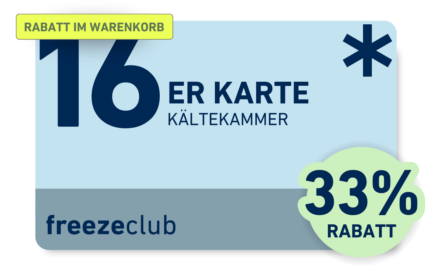 Aktion I Kryotherapie | Kältekammer 16er Karte