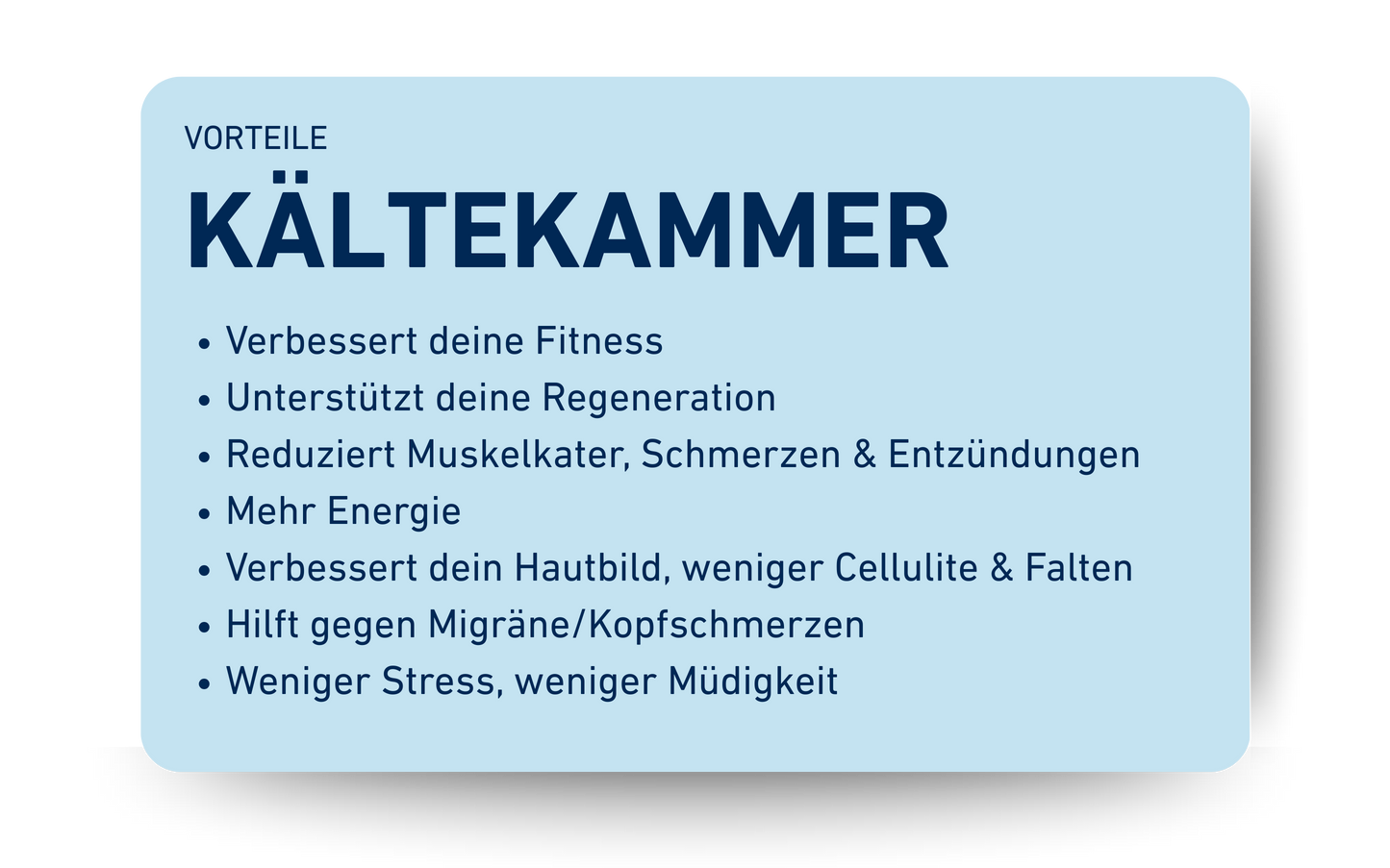 Kryotherapie | Kältekammer Einzelanwendung