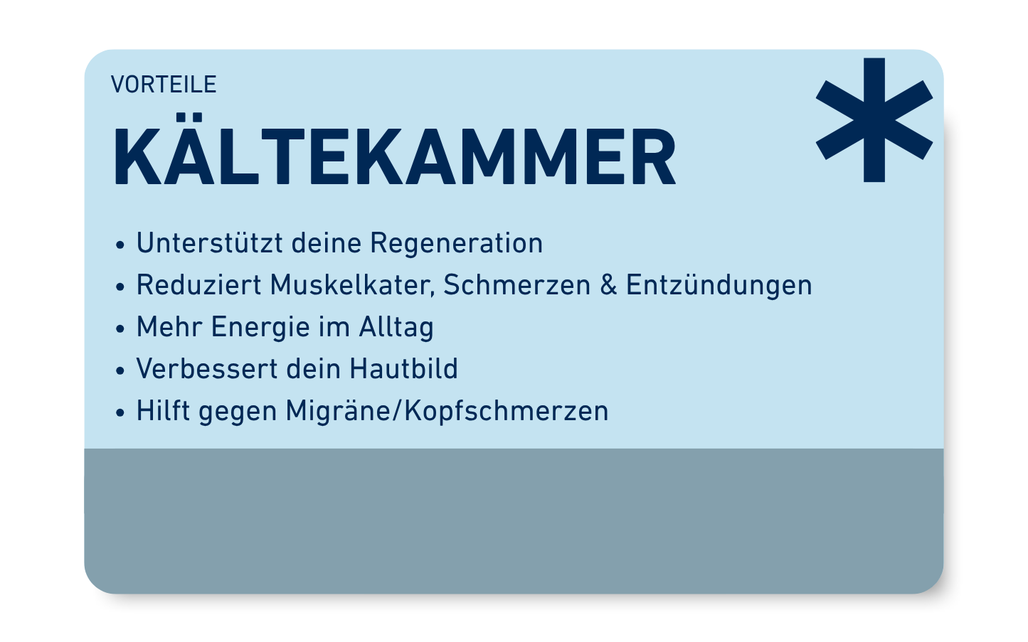 Aktion I Kryotherapie | Kältekammer 8er Karte