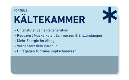 Aktion I Kryotherapie | Kältekammer 8er Karte