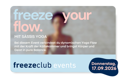 Aktion: freezeclub X Sässis Yoga